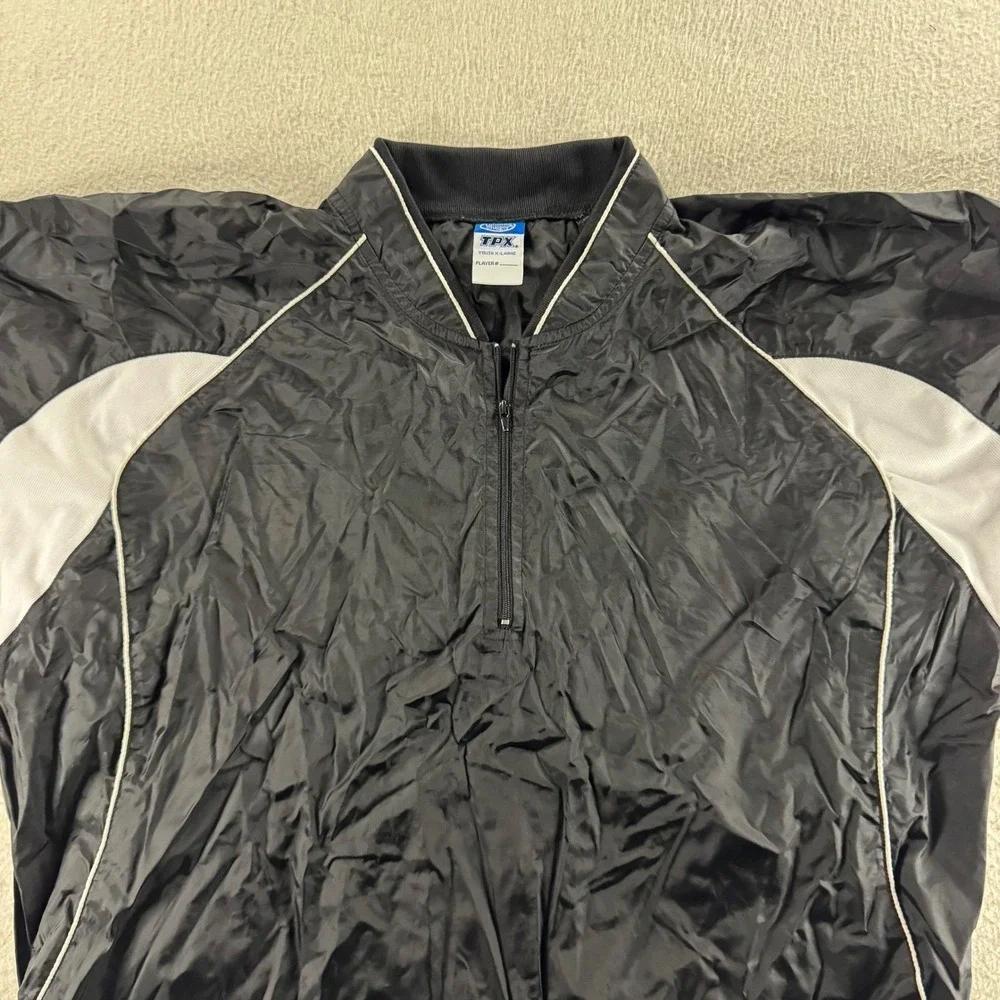 Louisville Slugger TPX Windshirt Youth XL Black Good 1/4 Zip Short Sleeve